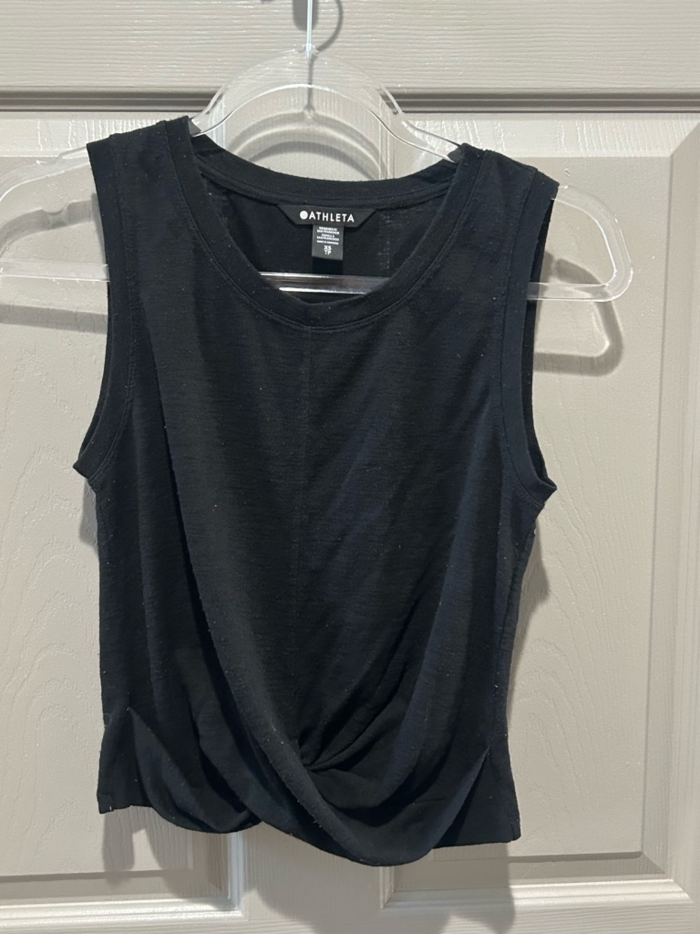 Athleta Black Twist-Hem Sleeveless Tank